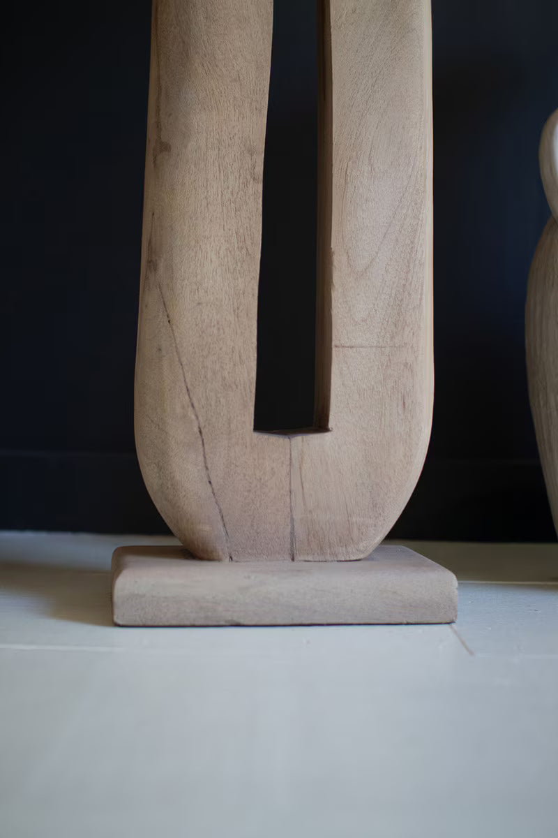 Tall Oval Wooden Floor Lamp with With Shade