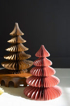 Set of 6 Jewel Tone Paper Accordian Christmas Trees