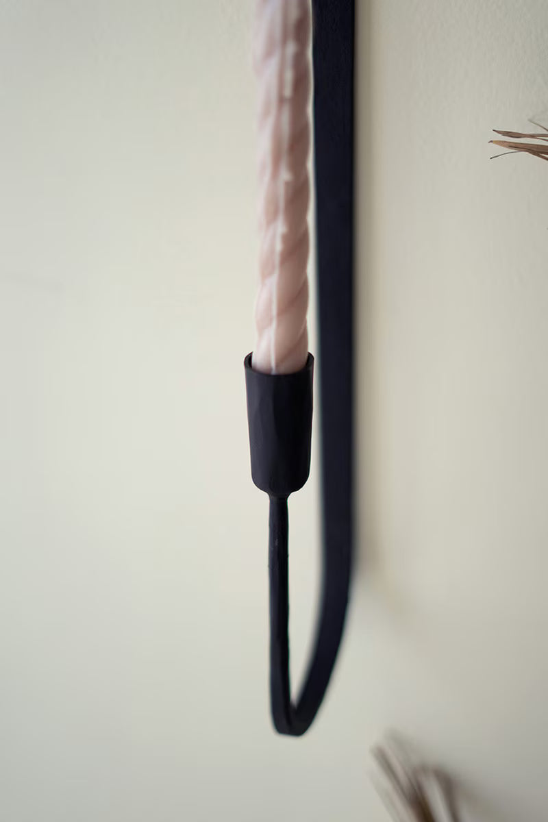FORGED-IRON SINGLE TAPER WALL SCONCE