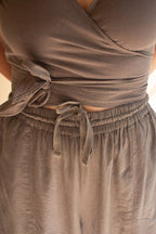 Convertible Wrap Blouse / Oregano