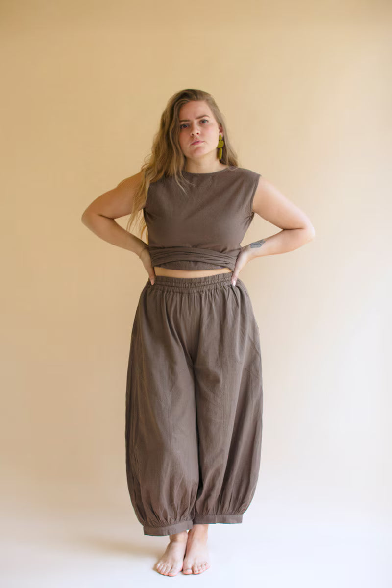 Convertible Wrap Blouse / Oregano