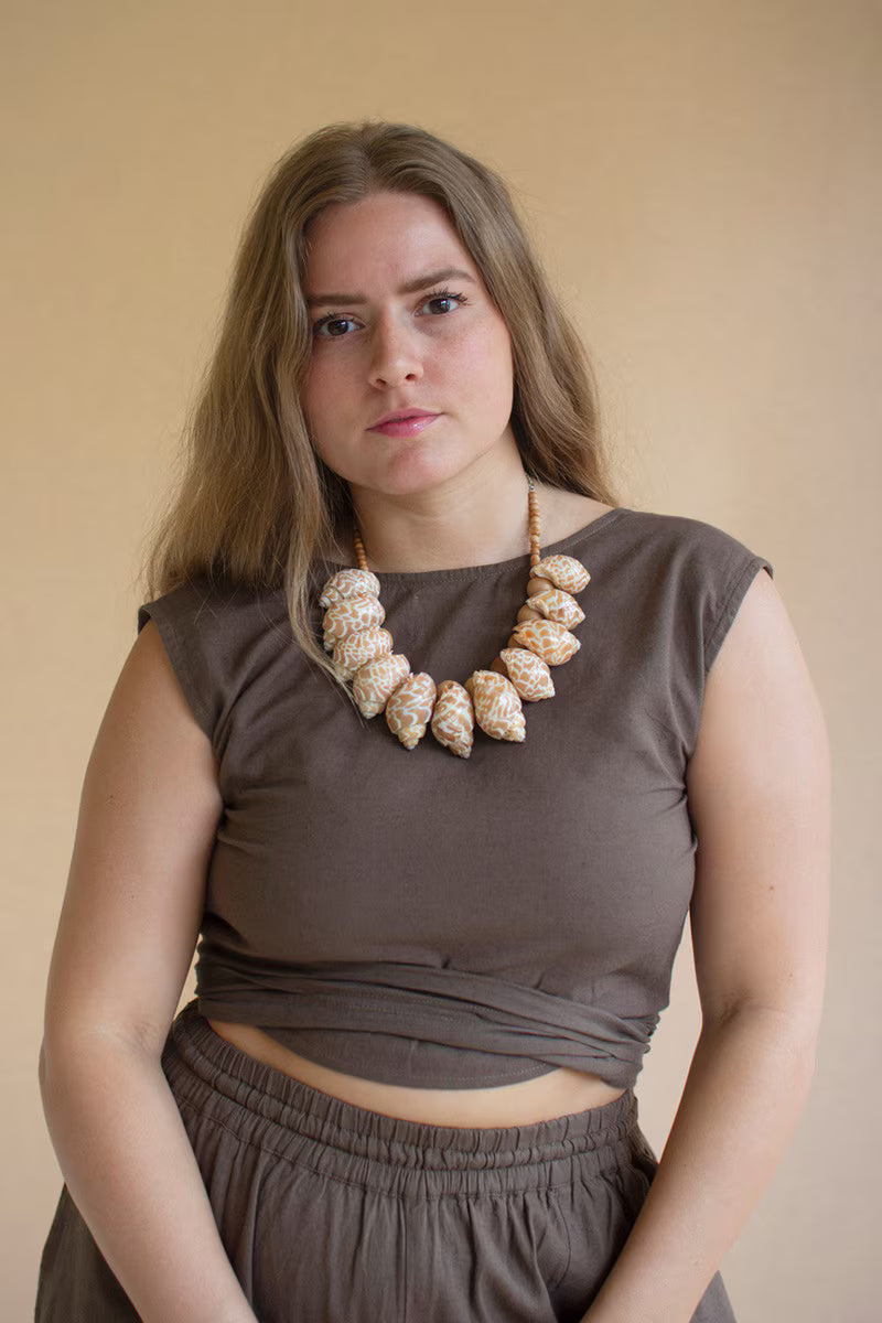 Convertible Wrap Blouse / Oregano