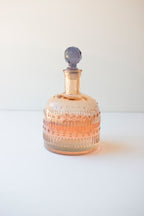 SET OF TWO GLASS DECANTERS - ONE EACH DESIGN
