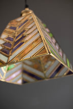 Pyramid Stained Glass Pendant Lamp