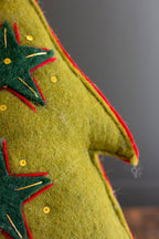 Felt Green Tree Christmas Pillow