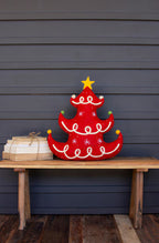 Felt Red Tree Christmas Pillow