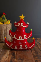 Felt Red Tree Christmas Pillow