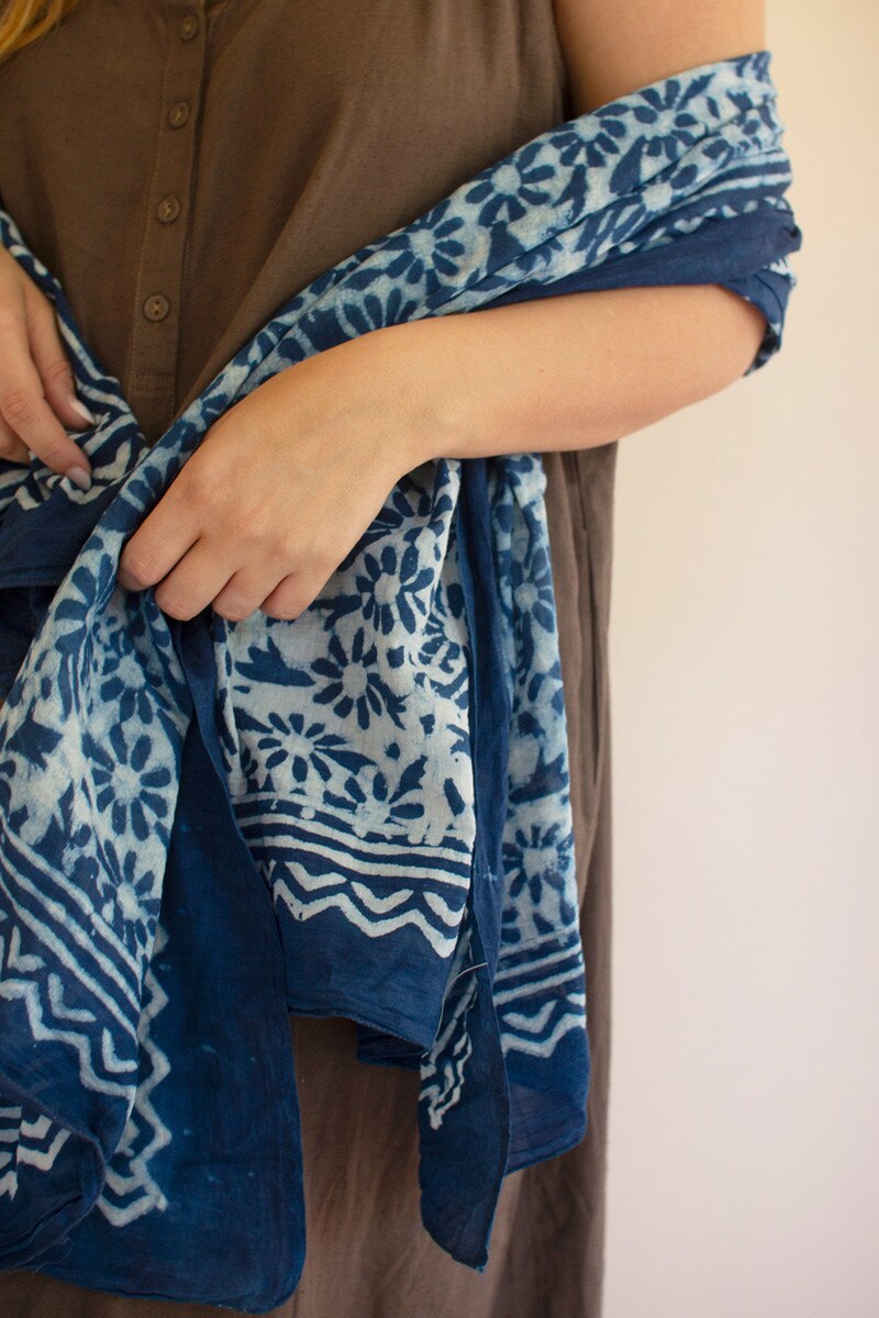 Set of 4 Mud-Block-Printed Scarves