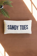 Sandy Toes Hand-Hooked Pillow