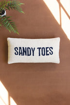 Sandy Toes Hand-Hooked Pillow