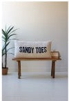 Sandy Toes Hand-Hooked Pillow
