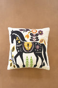 Embroidered Horse Pillow