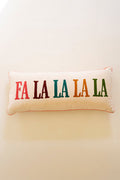Velvet Falalalala Embroidery Pillow