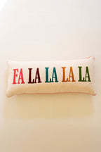 Velvet Falalalala Embroidery Pillow