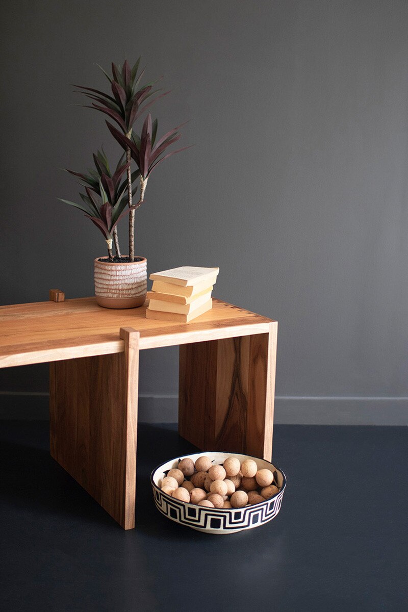 Adjustable Acacia Wood Coffee Table