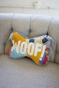 Woof Kantha Bone Pillow