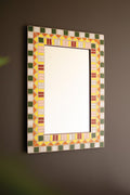 Rectangle Mosaic Tile Framed Mirror