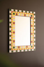 Rectangle Mosaic Tile Framed Mirror